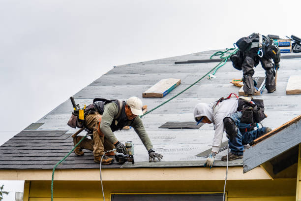 Professional Gutter Installation technician working in Wood-Ridge, NJ